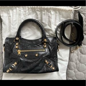 Balenciaga Mini City in Giant Gold Hardware